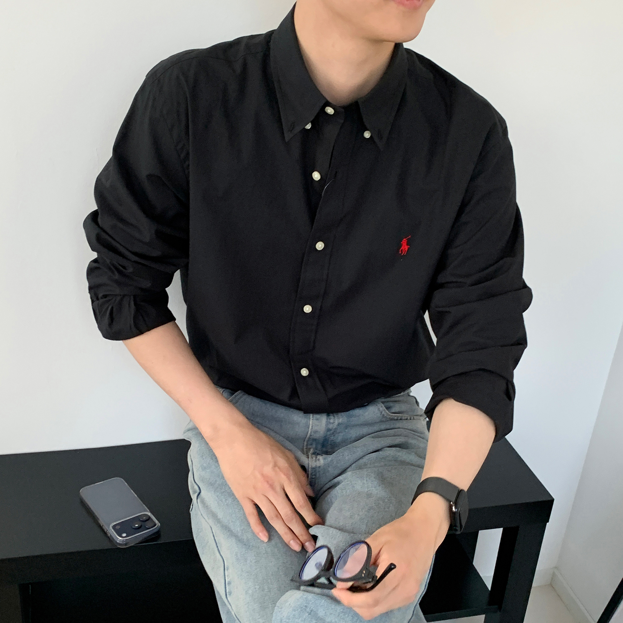 폴로 남성 셔츠 랄프로렌 스트레치 포플린 남방 이미지 6