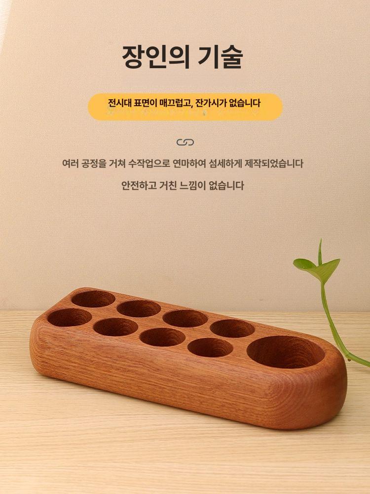 도장 꽂이 사무실 사각 거치대 오크나무 원목 단일 항목 - 상세 이미지 5