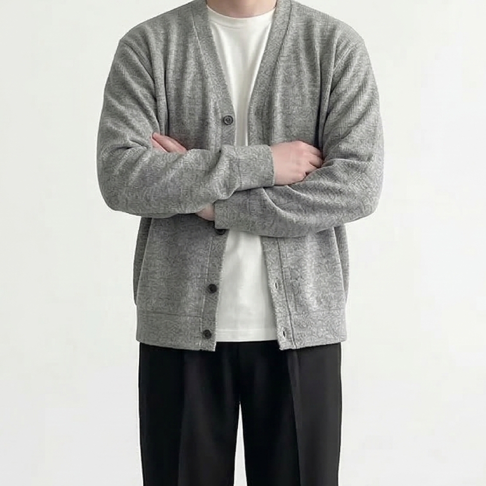 남자오버핏가디건 남자봄가디건 - 상세 이미지 5