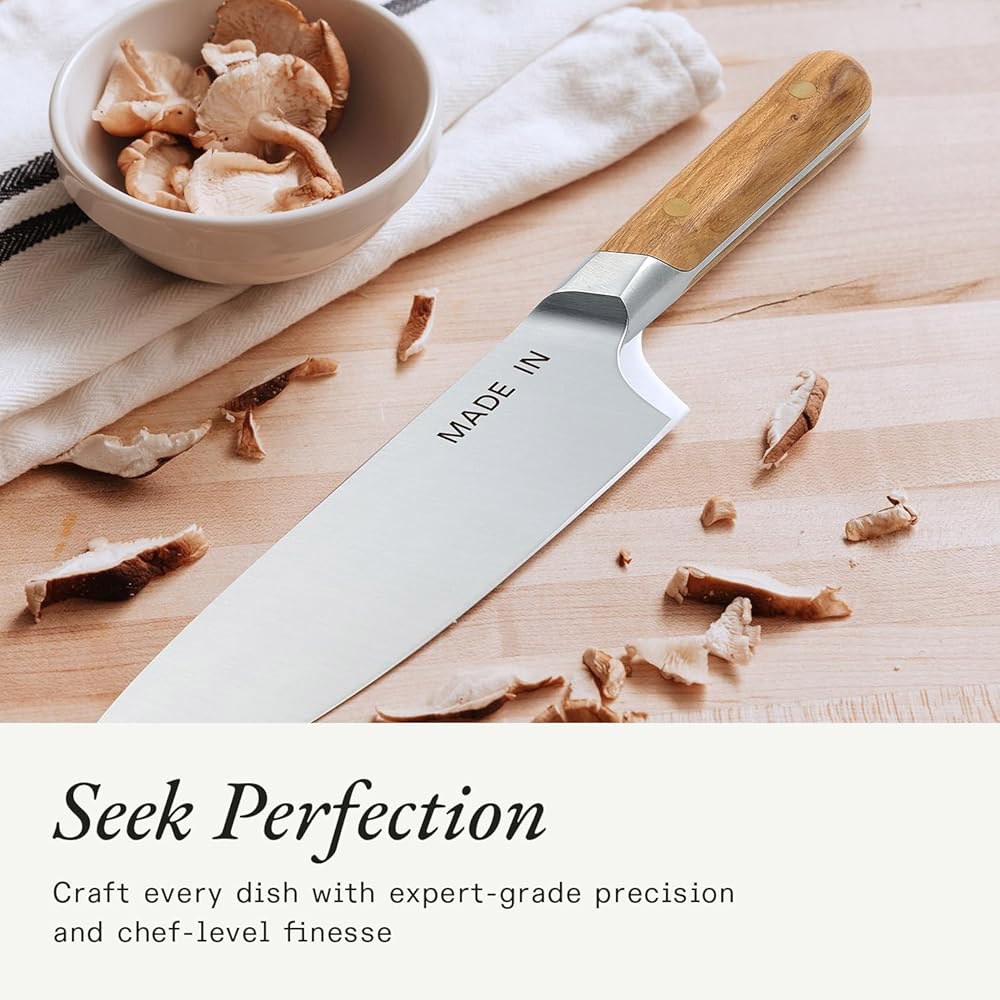 Made In 조리기구 - 20.3cm(8인치) 제작 올리브 손잡이가 달린 나이프 프랑스에서 나무 탱 셰프 Olive Wood Handle - 상세 이미지 2
