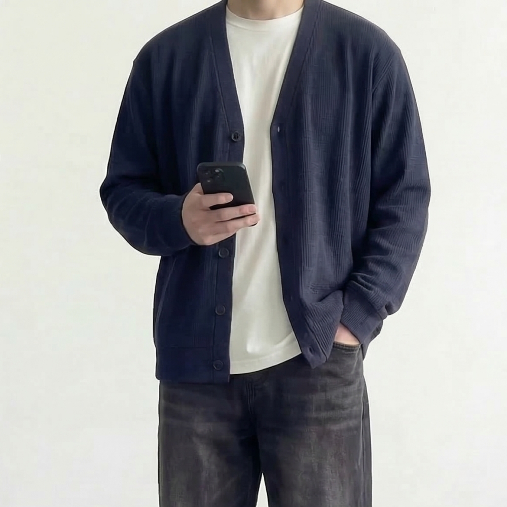 남자오버핏가디건 남자봄가디건 이미지 8
