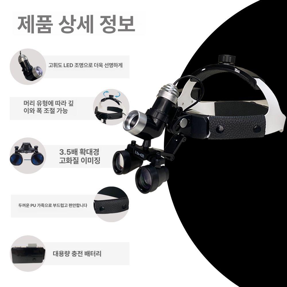 헤드 루페 확대경 보석상 검사용 시계수리 작업용 루빼 타투 헤드프 헤드밴드 - 상세 이미지 5