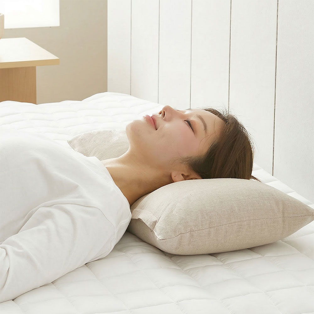 집앤콕 메밀 경추베개 낮은 경추목베개 일자목 목디스크 거북목 베개 잘자유 그레이