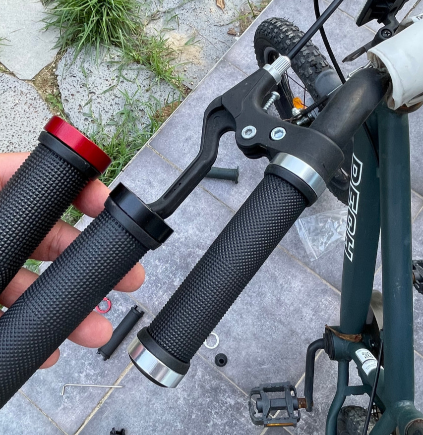 자전거 MTB 핸들 손잡이 그립 커버 교체 마개 셀프 수리 미끄럼방지 논슬립 바엔드 - 상세 이미지 3