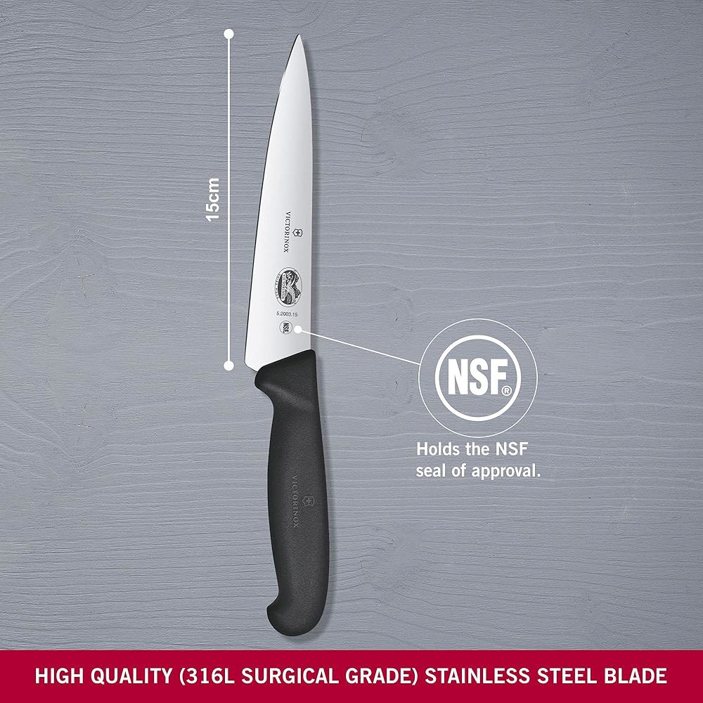Victorinox Chef s, 블랙 파이브록스, 15.2cm(6인치) - 상세 이미지 3