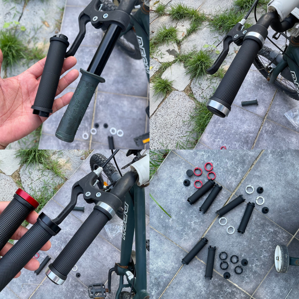 자전거 MTB 핸들 손잡이 그립 커버 교체 마개 셀프 수리 미끄럼방지 논슬립 바엔드 - 상품 이미지