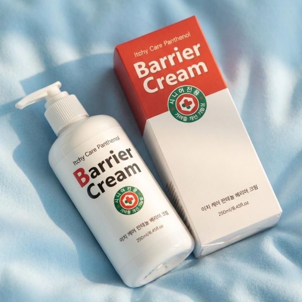화도 기능성 판테놀 베리어 크림 250ml 속건조 시니어 보습 크림 이미지 8