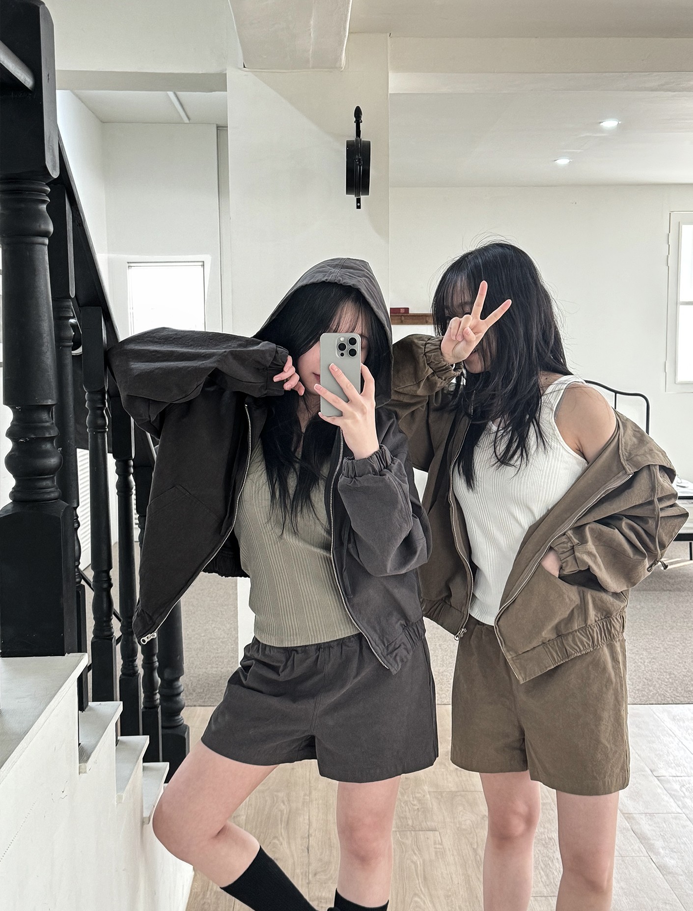 여성 빈티지 쇼츠 새미 A라인 데일리 여자 반바지 - 상세 이미지 5