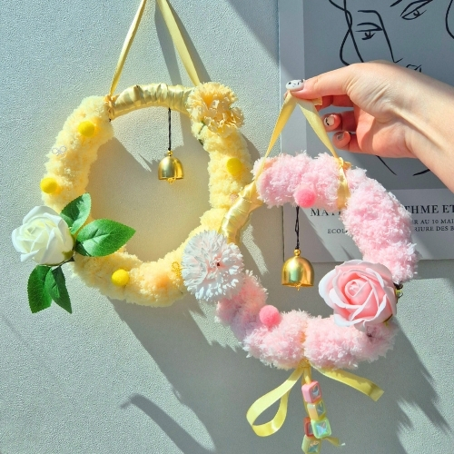 모루 봄꽃 리스 만들기 diy 키트 방꾸미기 인테리어 방과후 미술수업 - 상품 이미지
