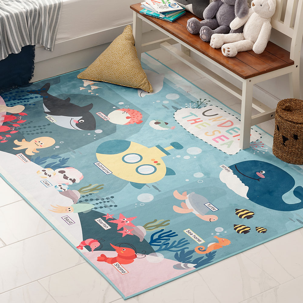 아르떼베딩 아동 아이방 유아 키즈 놀이방 매트 거실 카페트 러그 사방치기 100x150