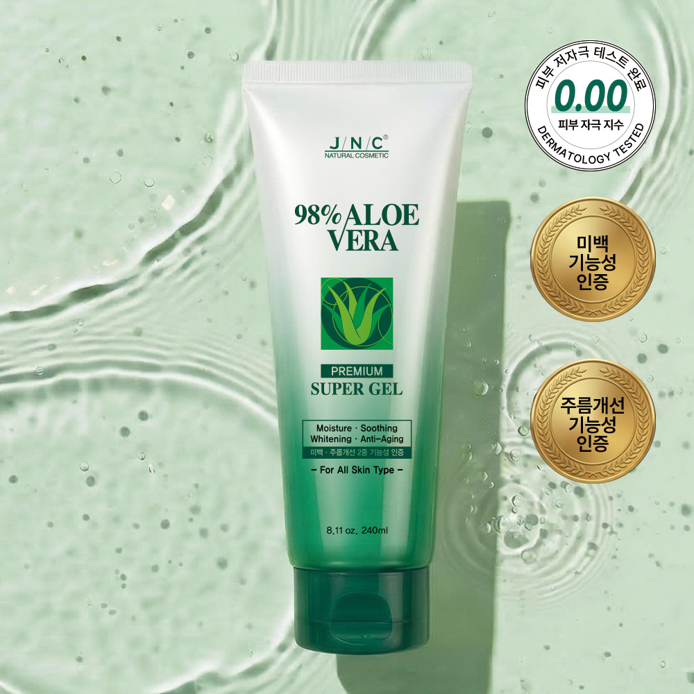 98% 알로에베라 프리미엄 슈퍼겔 진정수분젤 무자극 240ml, 1개 - 상세 이미지 4
