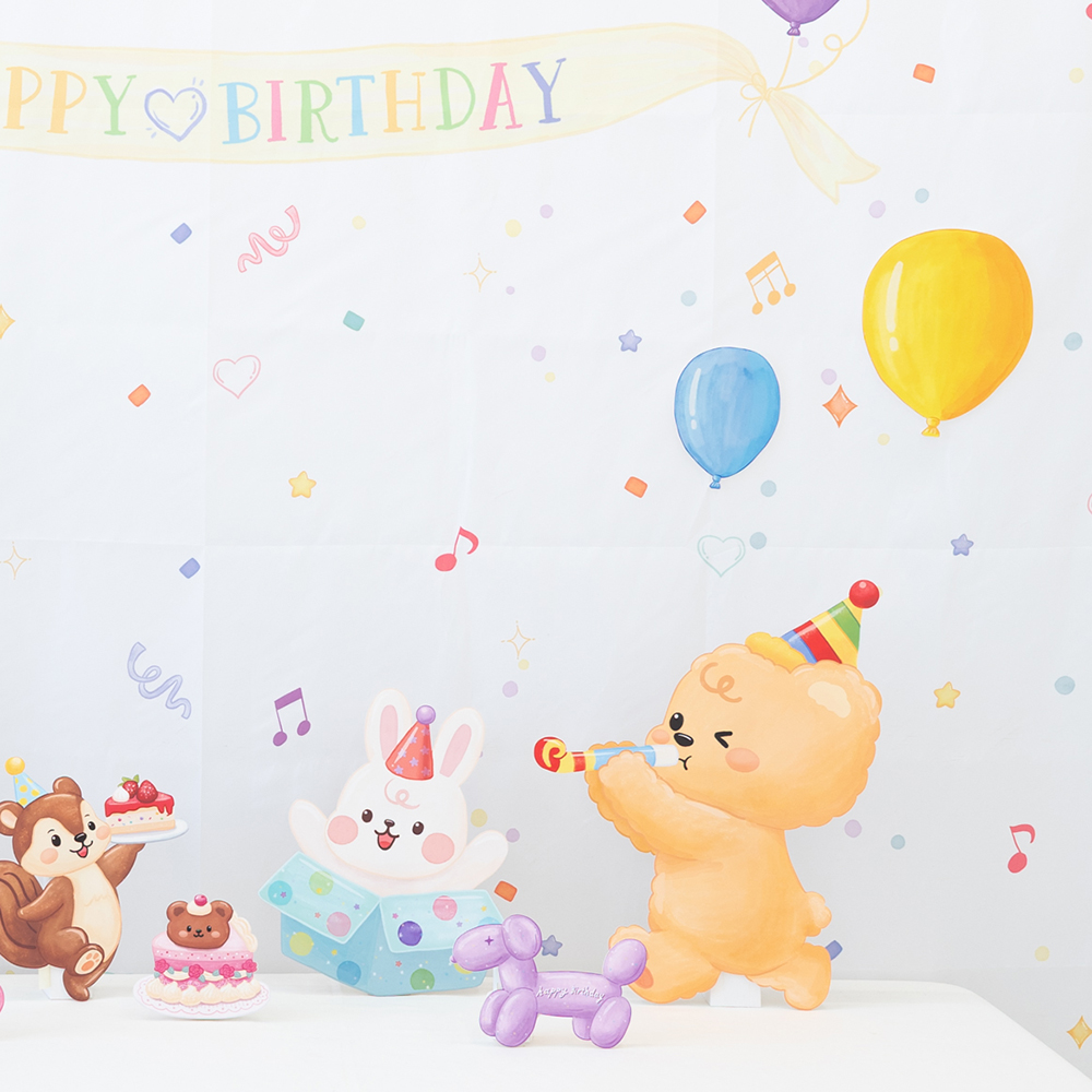 [미소쌤] 파티프렌즈 생일파티 세트 생일현수막 올인원 어린이집 포토존 환경구성 가랜드 용품 이미지 7