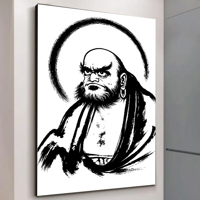 프리미엄 달마도 달마 대사 그림 액자 현관 거실 풍수 인테리어 부적 불교 개업 집들이선물