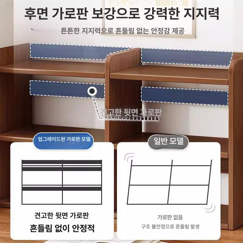 슬림 수납장 미니 3단 선반 틈새 거실 다용도 베란다 월넛 3단 70 - 상세 이미지 4