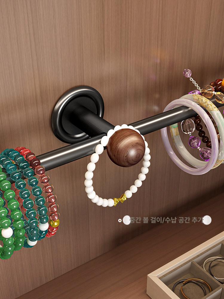팔찌 진열대 거치대 디스플레이 악세사리 매대 걸이 블랙 월넛우드 패턴 - 상세 이미지 4