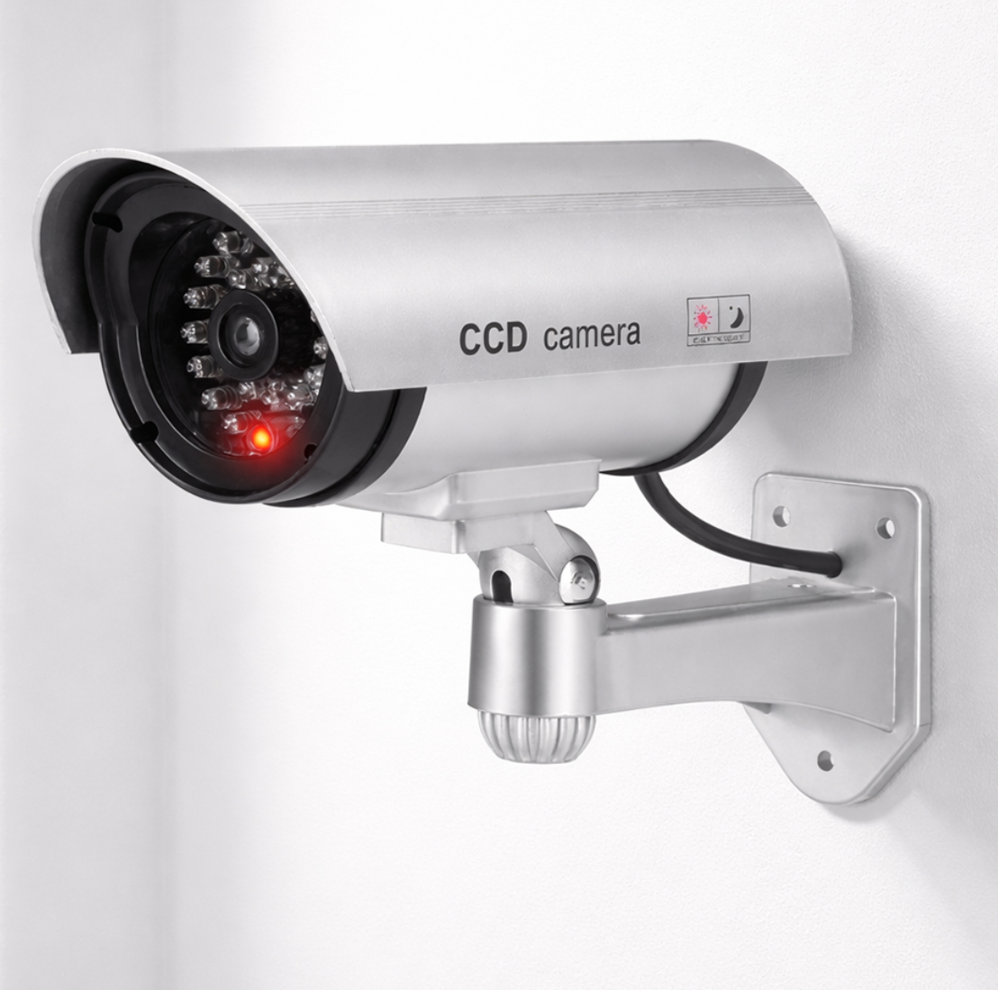 불빛나는 모형 CCTV 가짜 감시 카메라 방수 도난방지 진짜같은 방범용 단독주택 이미지 6