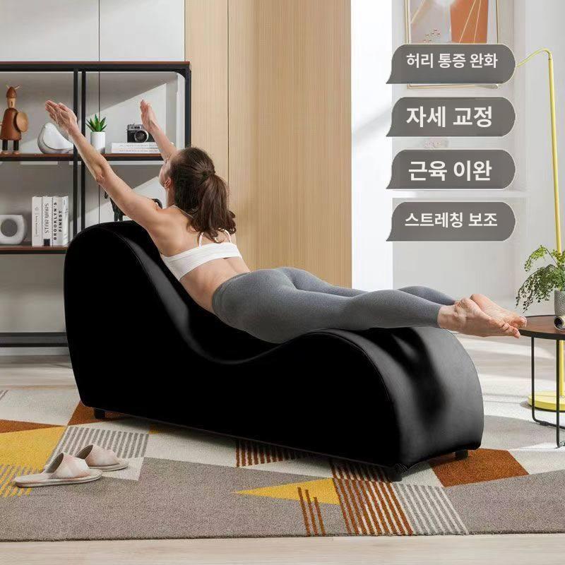 러브체어 소파 성인용 안락 S자형 다양한 자세 무인텔 130 70 라운지 의자 수입캣스크래치가죽 - 상세 이미지 3