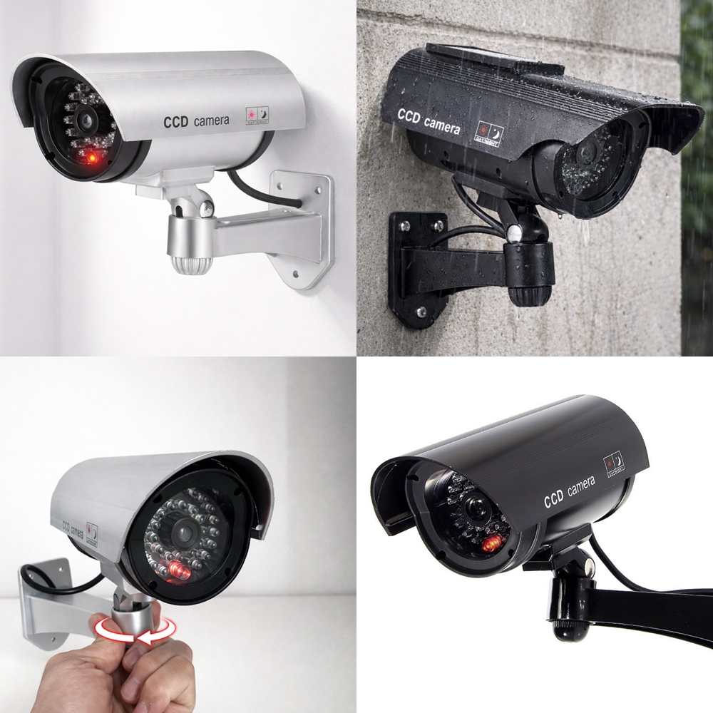 불빛나는 모형 CCTV 가짜 감시 카메라 방수 도난방지 진짜같은 방범용 단독주택 - 상품 이미지