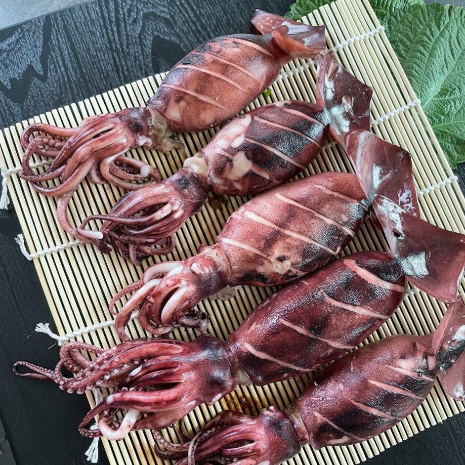 키치온 구룡포 초코 총알 통찜용 오징어 500g 1kg 급냉 생물 내장 통찜 미니 한치 이미지 2