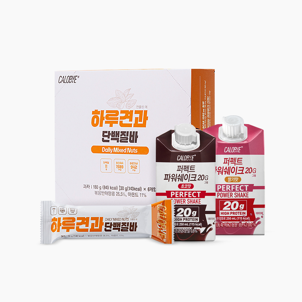 칼로바이 아침 식사대용 단백질쉐이크 프로틴바 다이어트 간식 모닝세트 24회분 - 상품 이미지