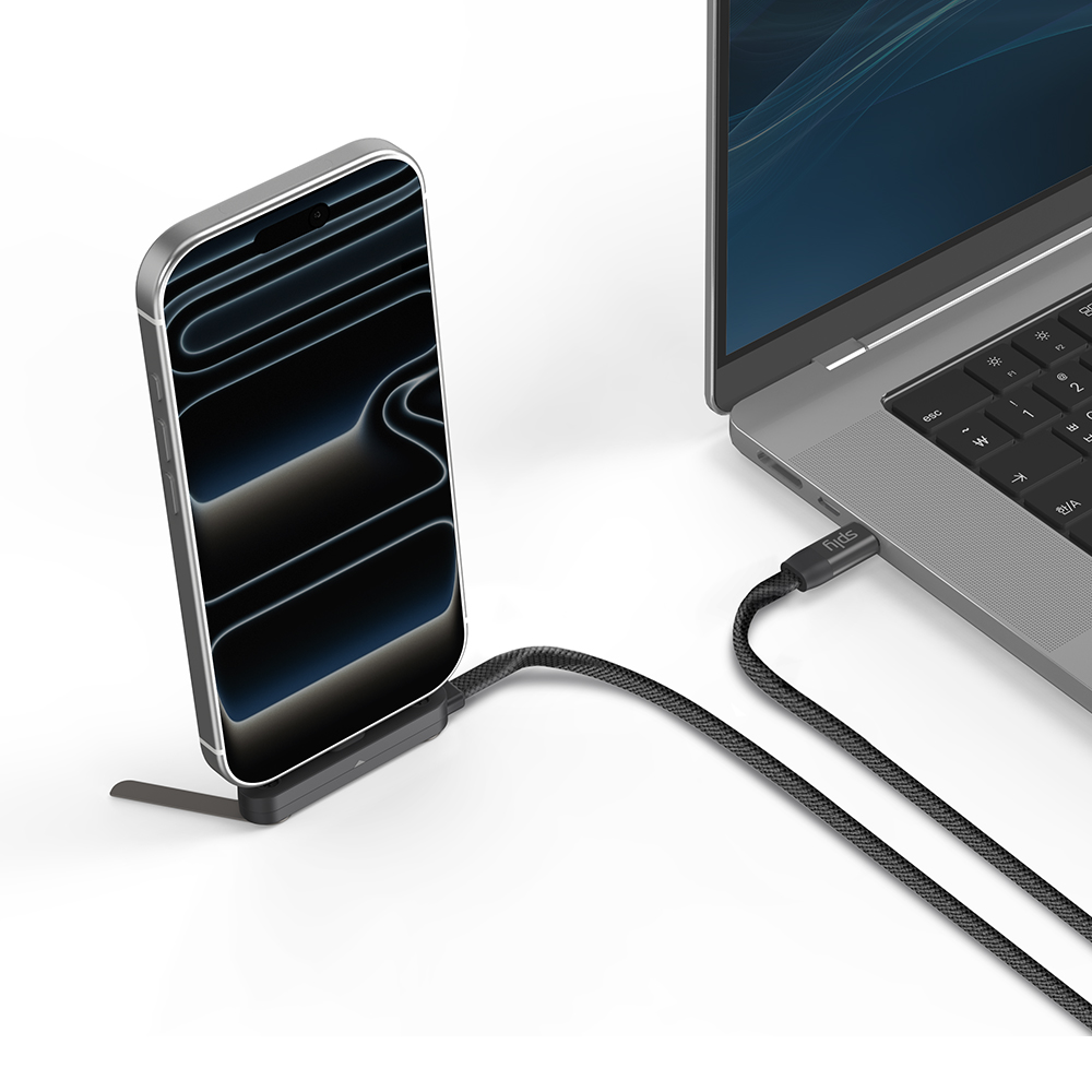 스플리 L자형 거치대 겸용 60W ㄱ자 USB CtoC 초고속 충전 케이블 1.5M 이미지 8