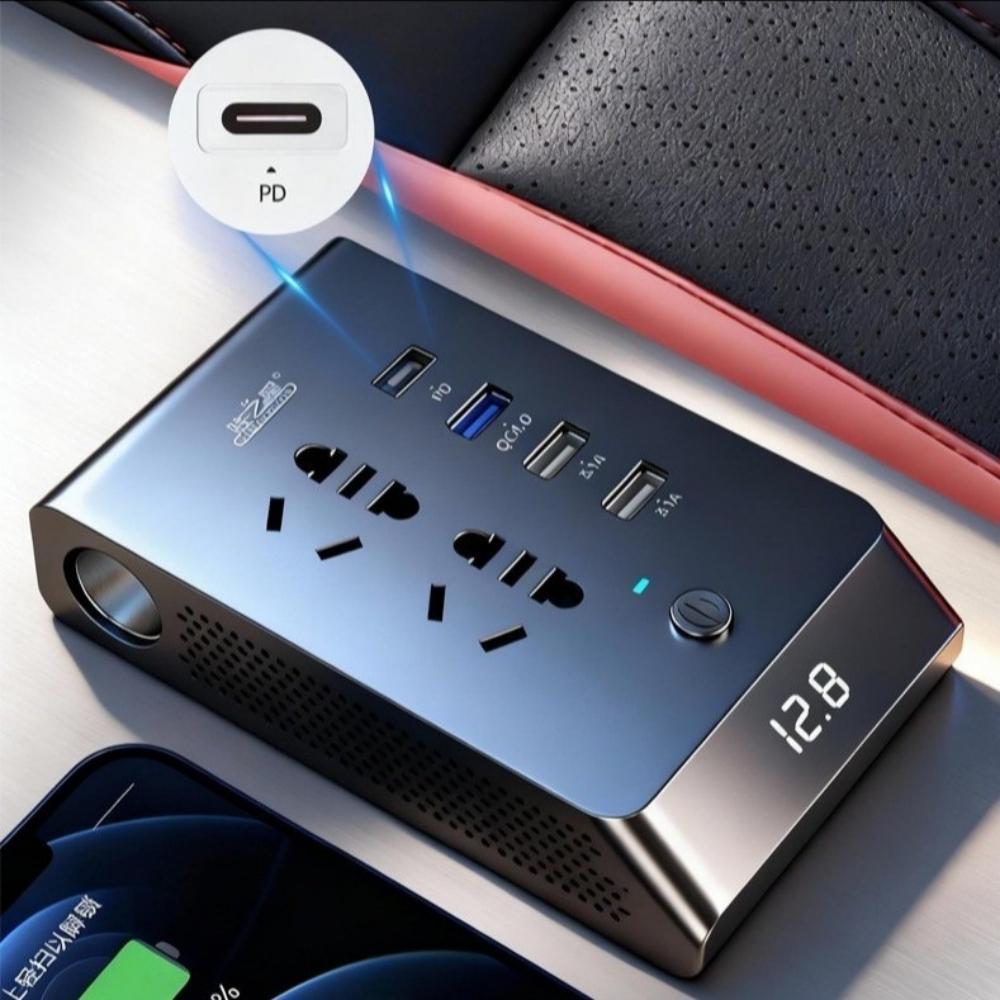 12v 24v to 300w 차량용 인버터 시거잭 USB 안전장치 - 상세 이미지 3