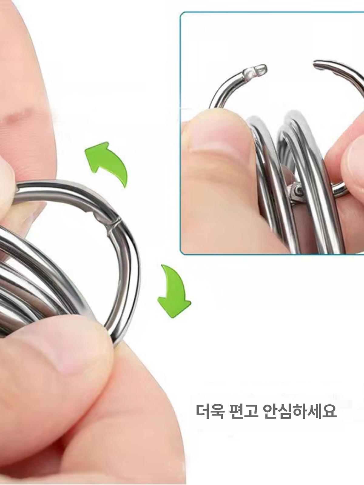 쿠키 도형 쿠키틀 커터 원형 주름링 반죽 베이킹 틀 둥근 평입 5개 세트 버클 포함 - 상세 이미지 4