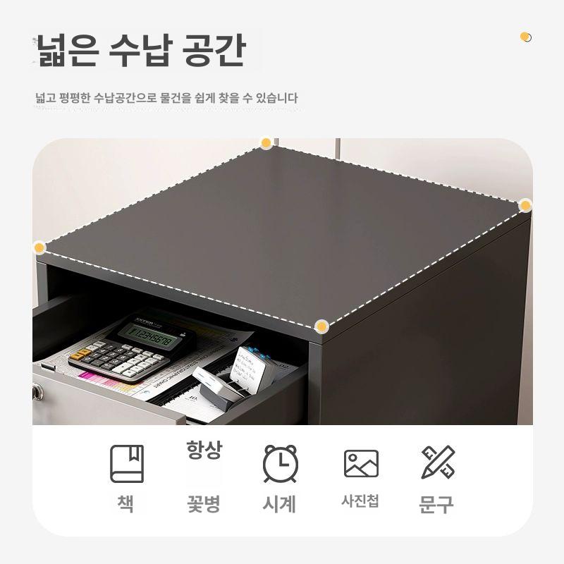 오피스 열쇠 서랍장 고급 사무용 사무실 개인 캐비넷 C. [2단 서랍 1캐비닛] 블랙그레이 - 상세 이미지 3