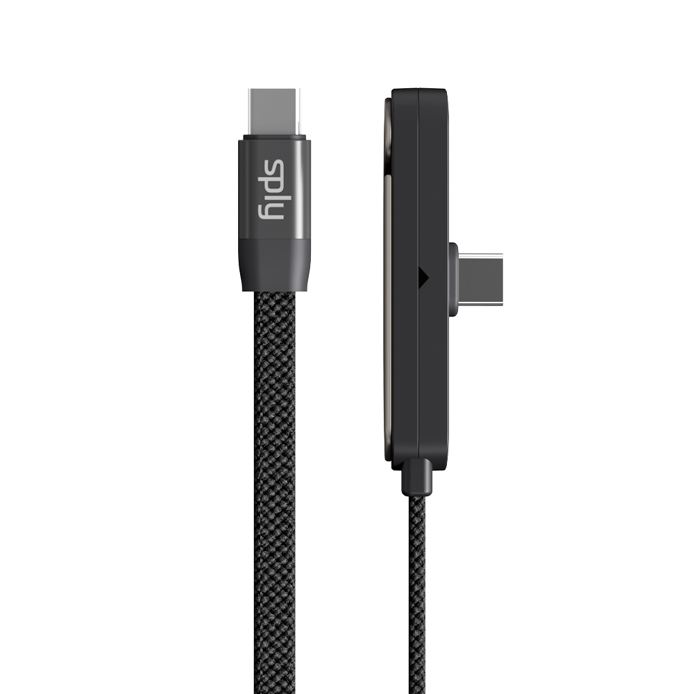스플리 L자형 거치대 겸용 60W ㄱ자 USB CtoC 초고속 충전 케이블 1.5M - 상세 이미지 3