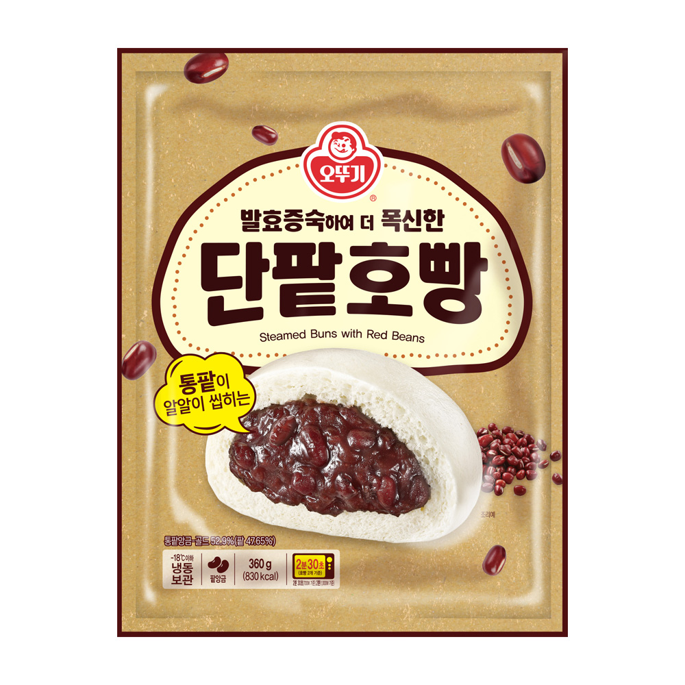 오뚜기 발효증숙 단팥호빵 360g, 1개