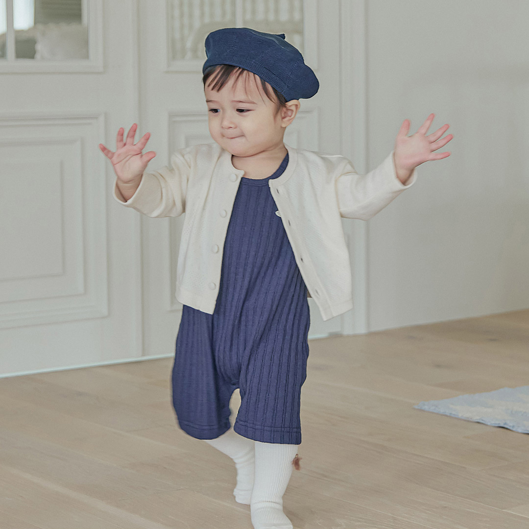여름민소매 브리 우주복 네이비 이미지 8