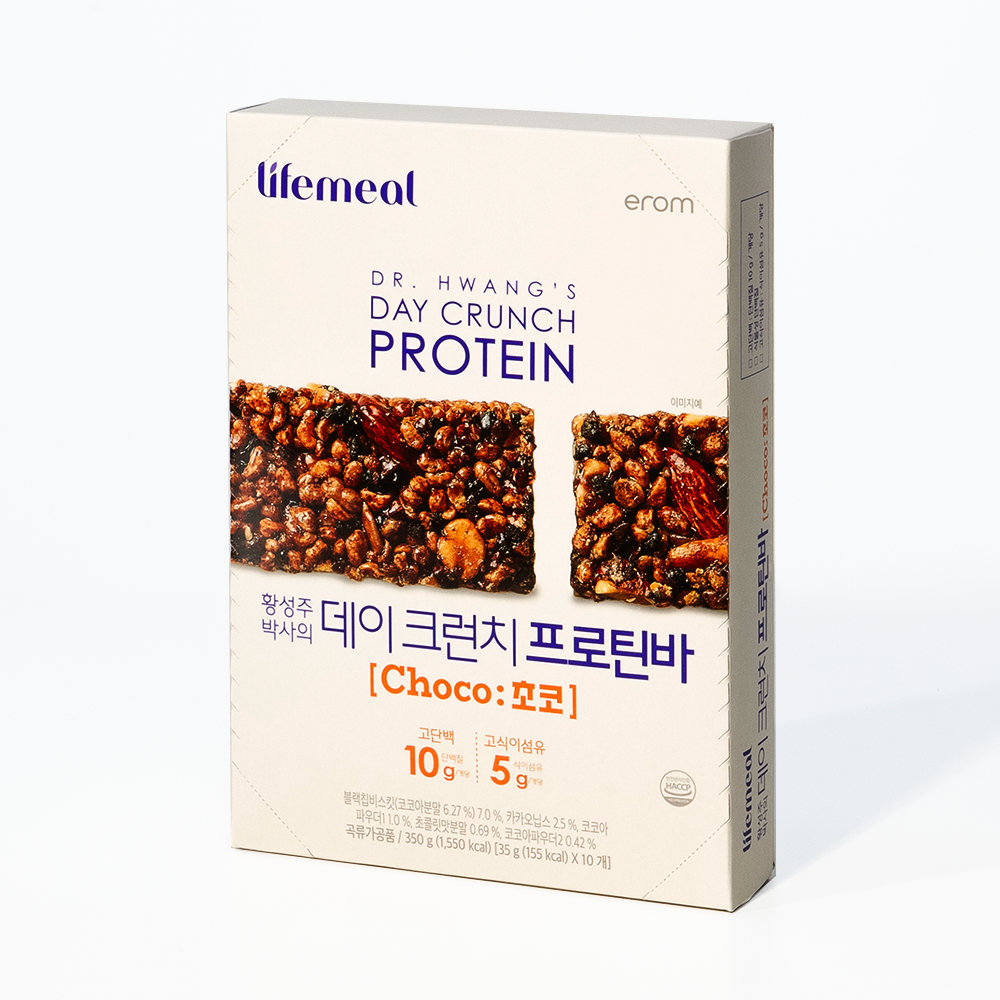 황성주 박사의 데이 크런치 프로틴바 에너지바 칼로리 간식 초코, 10개입, 3개 - 상세 이미지 3