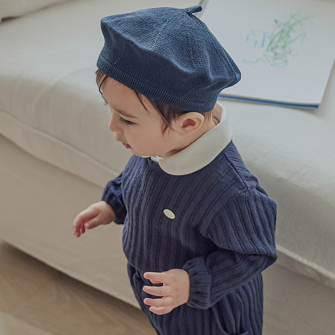 유아 돌촬영의상 하객룩 브리 티셔츠 네이비 - 상세 이미지 2