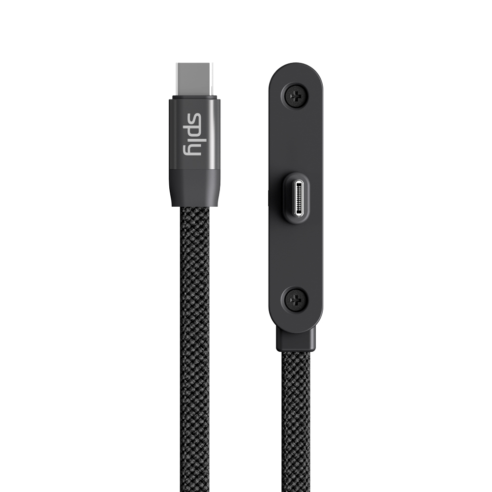 스플리 L자형 거치대 겸용 60W ㄱ자 USB CtoC 초고속 충전 케이블 1.5M - 상세 이미지 2