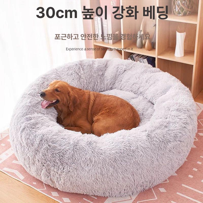 대형견 방석 강아지 세탁가능 쿠션 고양이 도넛 수면 프로맥스 2세대 두툼형 M - 상세 이미지 4