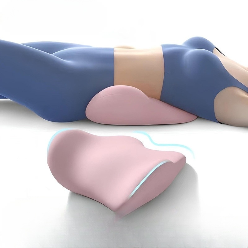 요추전만쿠션 메모리폼 수면 허리 허리통증 인체공학적 디자인 바른자세 유지 척추 - 상세 이미지 3