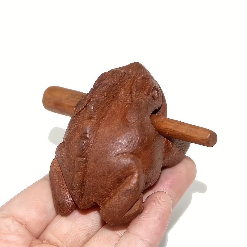 인테리어장식 두꺼비목탁 등문지기 고급 수공예 원목 두꺼비 개구리 형상 조각상 풍수지리 - 상세 이미지 3