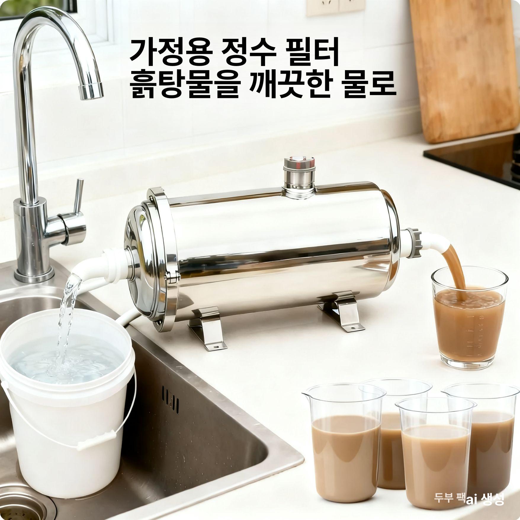 지하수 여과기 오수 대용량 집 제거 녹물 필터 시스템 가정용 정화조 우물 수돗물 처리기 - 상세 이미지 4