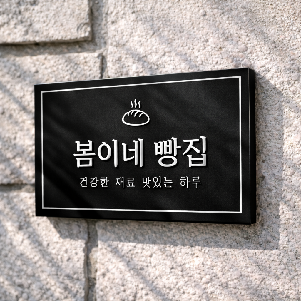 아크릴현판 미니간판 회사명판 아크릴명판 실내간판 가로사각 20x12cm 현판주문제작 이미지