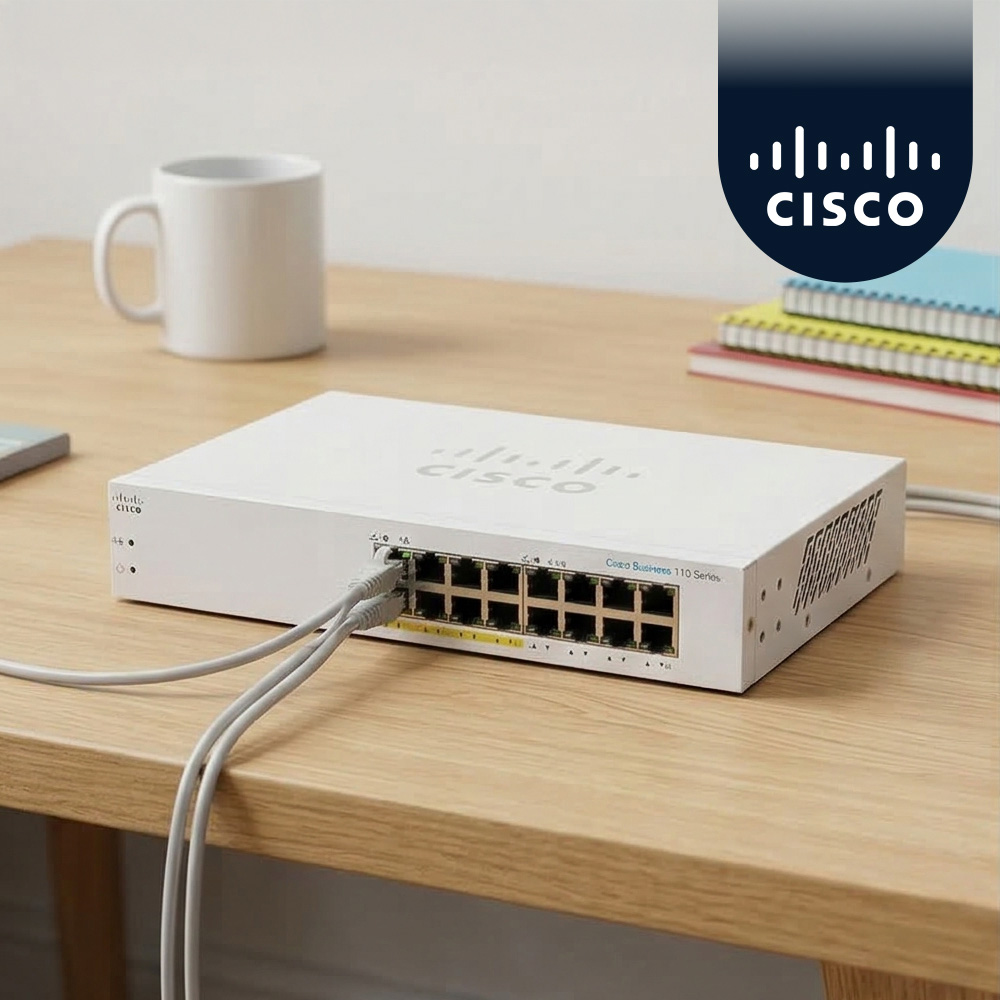 시스코 CISCO CBS110-16PP-EU 16포트 PoE 기가비트 스위치 - 상품 이미지