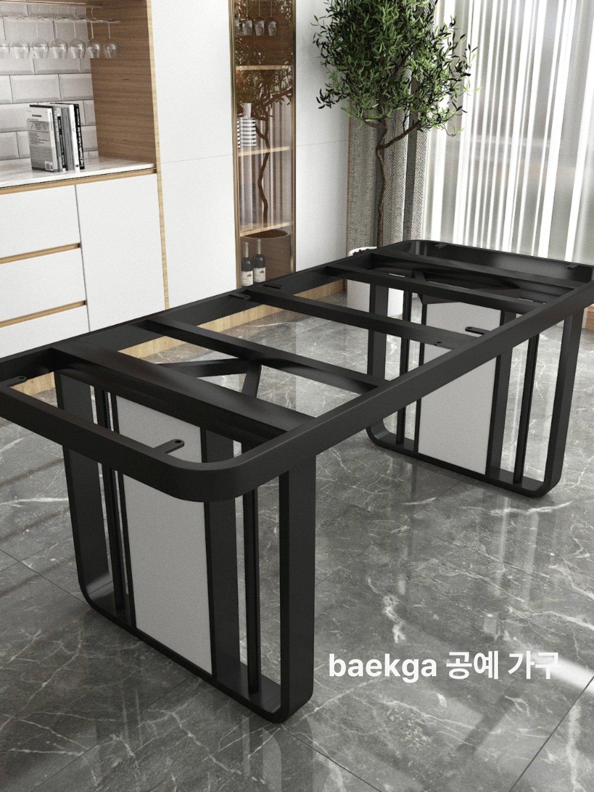 테이블 다리 교체 금색 가구발 프레임 탄소강골드 140x80cm - 상세 이미지 4