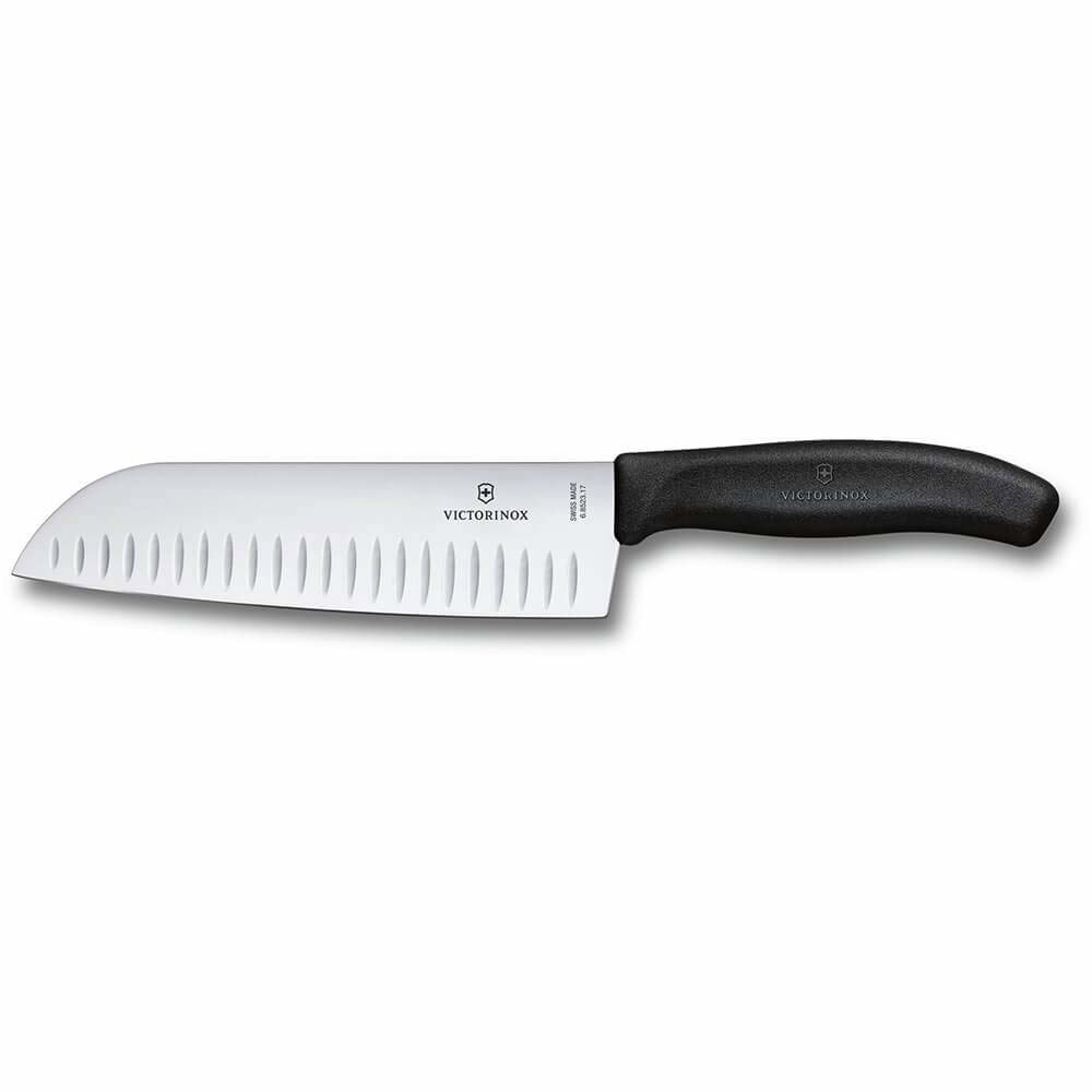 Victorinox VIC-5.2523.17US2 Fibrox Pro Santoku 7 너비 Blade 멀티 3.8cm(1 인치) 검정, 손잡이 Granton - 상품 이미지