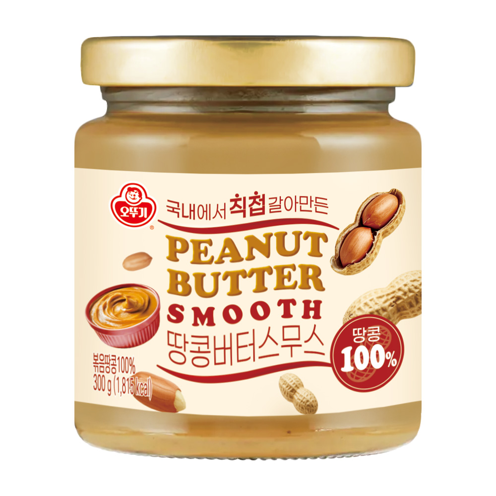 오뚜기 100% 땅콩버터 스무스 300g, 1개 - 상품 이미지