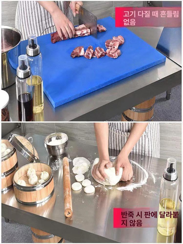 주방 단층 조리대 그릇 선반 수납 스테인레스 작업대 삼중층 80cm [0.5mm 두께 패널] 80x80x80cm - 상세 이미지 5