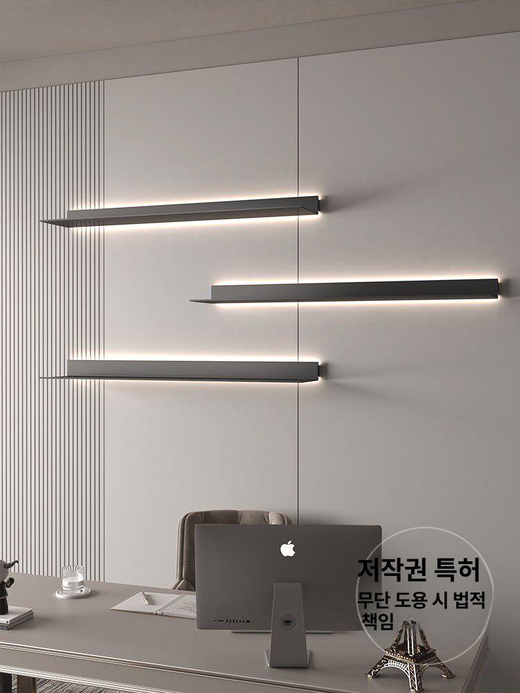 led 벽선반 인테리어 진열대 조명 정리 책 소품 가방 책장 벽 디스플레이 침실 - 상세 이미지 3