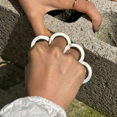 Moondex 핑거너클 호신용 너클반지 접이식