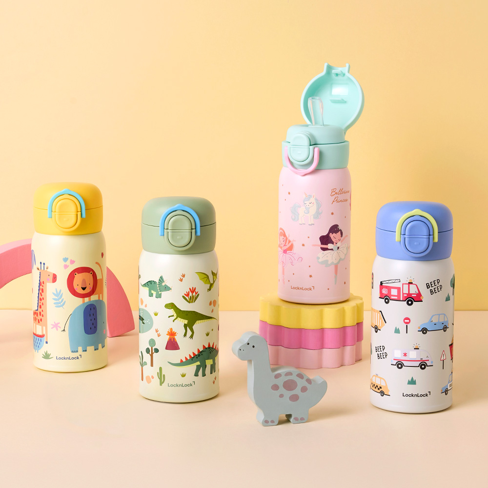 락앤락 스쿨핏 마이픽 듀얼캡 텀블러 350ml (LHC3400)