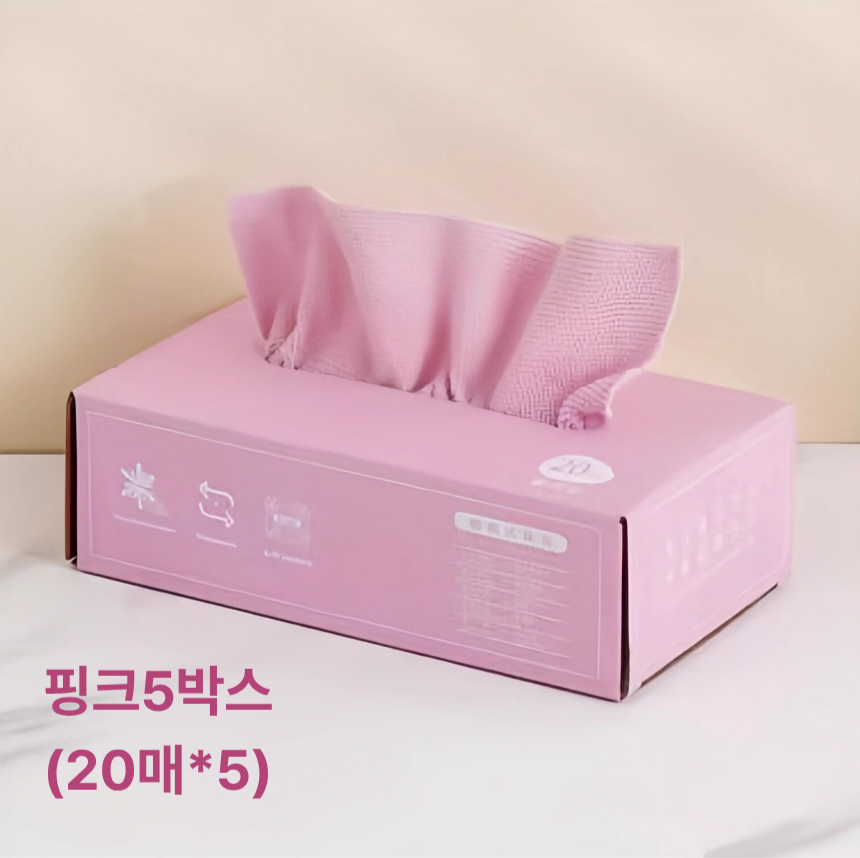 다용도 키친타올 극세사 주방 행주티슈 20매 x 5박스 뽑아쓰는 행주 용품 - 상세 이미지 5