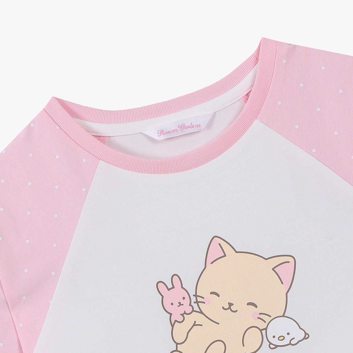 로엠걸즈 도트 라글란 고양이 티셔츠 RGRA2633C 이미지 6