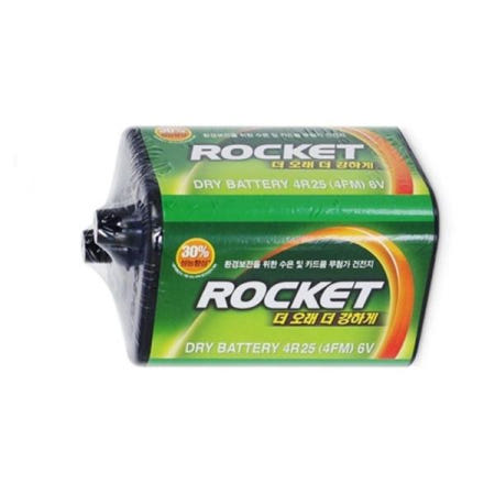 사각 로케트 망간건전지 6V 4R25 4FM 4개